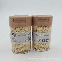Cure-dents en bambou de bâton de cure-dent jetable qui respecte l&#39;environnement avec 250 pièces/bouteille